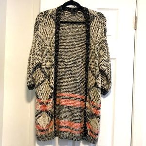 DYNAMITE 3/4 Sleeve Cable Knit Open Front Shrug
